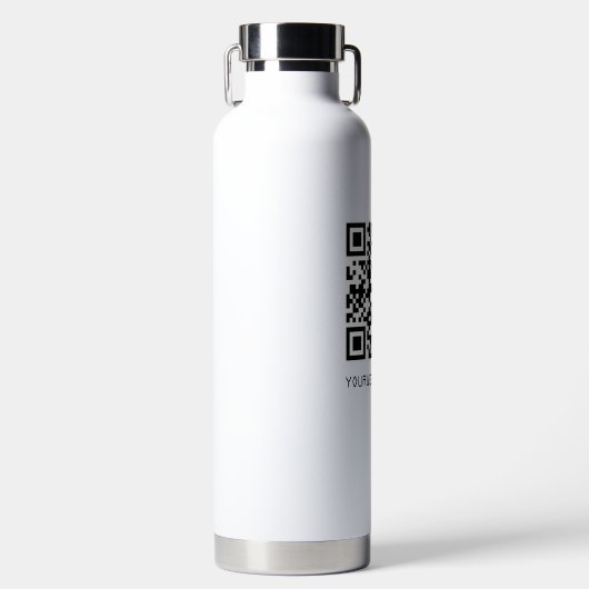Anpassbarer QR-Code Ihr Webseitenlink Trinkflasche (Vorderseite)