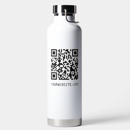 Anpassbarer QR-Code Ihr Webseitenlink Trinkflasche (links)