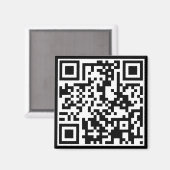 anpassbarer QR-Code Magnet (Vorderseite/Rückseite)