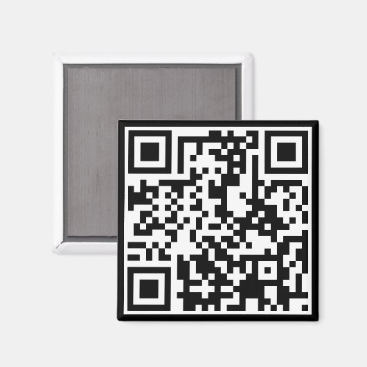 anpassbarer QR-Code Magnet (Vorderseite/Rückseite)