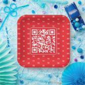 Anpassbarer QR-Code mit Ihrem Logo oder Bild gekac Pappteller (Party)
