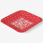 Anpassbarer QR-Code mit Ihrem Logo oder Bild gekac Pappteller (Gewinkelt)