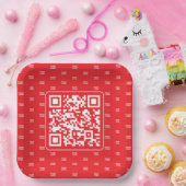 Anpassbarer QR-Code mit Ihrem Logo oder Bild Pappteller (Party)