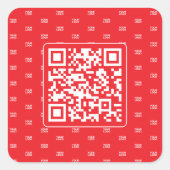 Anpassbarer QR-Code mit Ihrem Logo oder Bild Quadratischer Aufkleber (Vorderseite)