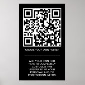 anpassbarer QR-Code Poster (Vorne)