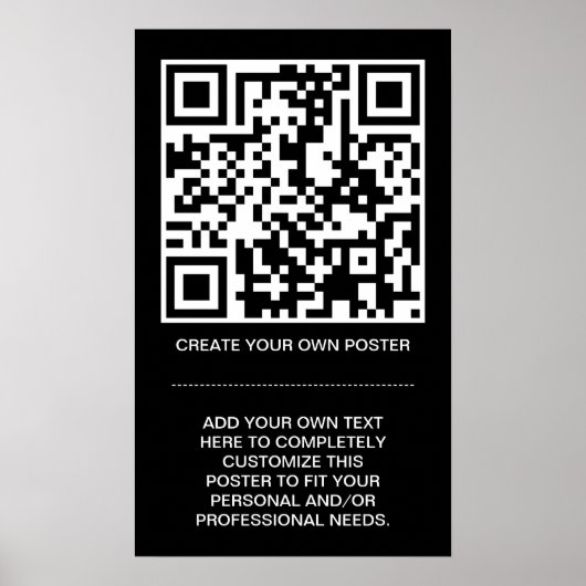 anpassbarer QR-Code Poster (Vorne)