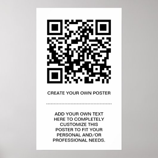 anpassbarer QR-Code Poster (Vorne)