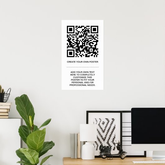 anpassbarer QR-Code Poster (Heimbüro)