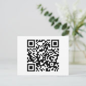 anpassbarer QR-Code Postkarte (Stehend Vorderseite)