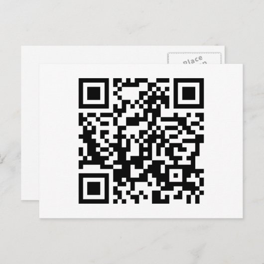 anpassbarer QR-Code Postkarte (Vorne/Hinten)