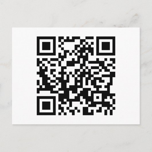 anpassbarer QR-Code Postkarte (Vorderseite)