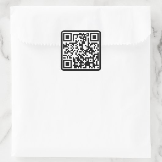 anpassbarer QR-Code Quadratischer Aufkleber (Tasche)