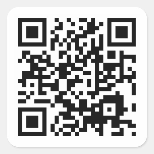 anpassbarer QR-Code Quadratischer Aufkleber (Vorderseite)