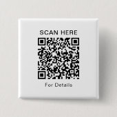 Anpassbarer QR-Code-Quadratknopf für jeden Zweck Button (Vorderseite)