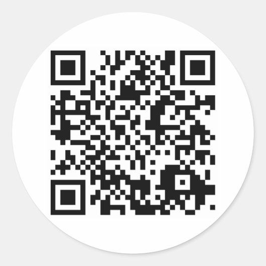 anpassbarer QR-Code Runder Aufkleber (Vorderseite)
