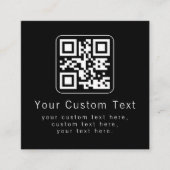 Anpassbarer QR-Code und bearbeitbarer Textbaustein Begleitkarte (Vorderseite)
