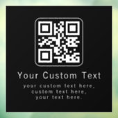 Anpassbarer QR-Code und bearbeitbarer Textbaustein Fensteraufkleber (Blatt 3)