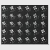 Anpassbarer QR-Code und bearbeitbarer Textbaustein Geschenkpapier (Flach)