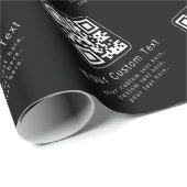 Anpassbarer QR-Code und bearbeitbarer Textbaustein Geschenkpapier (Rolleneckpunkt)