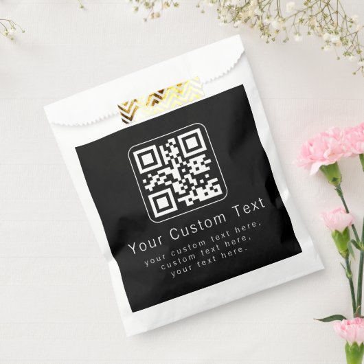 Anpassbarer QR-Code und bearbeitbarer Textbaustein Geschenktütchen (Versiegelt)