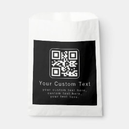 Anpassbarer QR-Code und bearbeitbarer Textbaustein Geschenktütchen