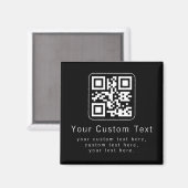 Anpassbarer QR-Code und bearbeitbarer Textbaustein Magnet (Vorderseite/Rückseite)