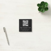 Anpassbarer QR-Code und bearbeitbarer Textbaustein Post-it Klebezettel (Büro)