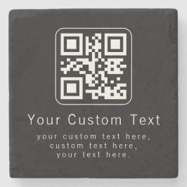 Anpassbarer QR-Code und bearbeitbarer Textbaustein Steinuntersetzer
