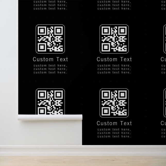 Anpassbarer QR-Code und bearbeitbarer Textbaustein Tapete (Anwendung)