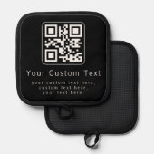 Anpassbarer QR-Code und bearbeitbarer Textbaustein Topflappen (Vorderseite/Rückseite)