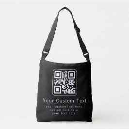 Anpassbarer QR-Code und bearbeitbarer Textbaustein Tragetaschen Mit Langen Trägern