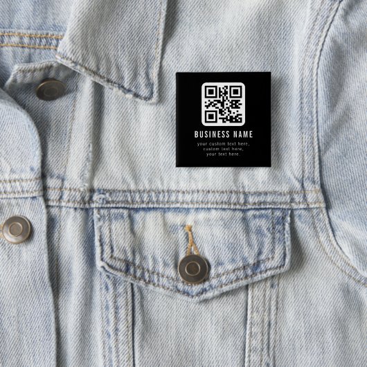 Anpassbarer QR-Code und bearbeitbarer Textdesign Button (Beispiel)