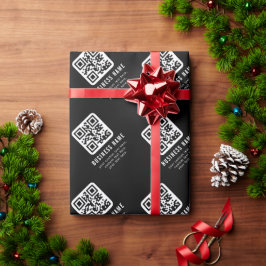 Anpassbarer QR-Code und bearbeitbarer Textdesign Geschenkpapier