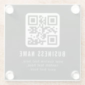 Anpassbarer QR-Code und bearbeitbarer Textdesign Glasuntersetzer (Rückseite)