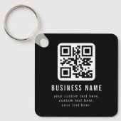 Anpassbarer QR-Code und bearbeitbarer Textdesign Schlüsselanhänger (Vorderseite)
