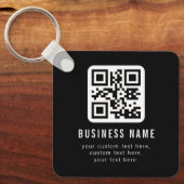 Anpassbarer QR-Code und bearbeitbarer Textdesign Schlüsselanhänger (Vorderseite)
