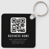Anpassbarer QR-Code und bearbeitbarer Textdesign Schlüsselanhänger (Rückseite)