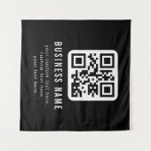 Anpassbarer QR-Code und bearbeitbarer Textdesign Wandteppich (Vorderseite (Horizontal))