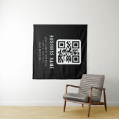 Anpassbarer QR-Code und bearbeitbarer Textdesign Wandteppich (Beispiel (Horizontal))