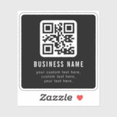 Anpassbarer QR-Code und bearbeitbarer Textentwurf Aufkleber (Blatt)