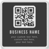 Anpassbarer QR-Code und bearbeitbarer Textentwurf Aufkleber (Vorderseite)