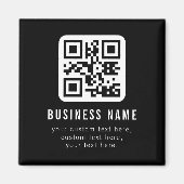 Anpassbarer QR-Code und bearbeitbarer Textentwurf Magnet (Vorne)