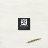 Anpassbarer QR-Code und bearbeitbarer Textentwurf Post-it Klebezettel (Auf Schreibtisch)