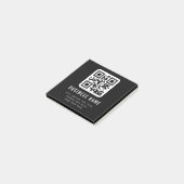 Anpassbarer QR-Code und bearbeitbarer Textentwurf Post-it Klebezettel (angewinkelt)