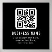 Anpassbarer QR-Code und bearbeitbarer Textentwurf Poster (Vorne)