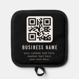 Anpassbarer QR-Code und bearbeitbarer Textentwurf Topflappen
