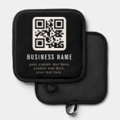 Anpassbarer QR-Code und bearbeitbarer Textentwurf Topflappen (Vorderseite/Rückseite)