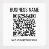 Anpassbarer QR-Code und Geschäftsname Etiketten (Design 1)