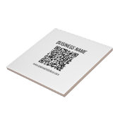 Anpassbarer QR-Code und Geschäftsname Fliese (Seite)