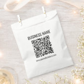 Anpassbarer QR-Code und Geschäftsname Geschenktütchen (Ausgeschnitten)